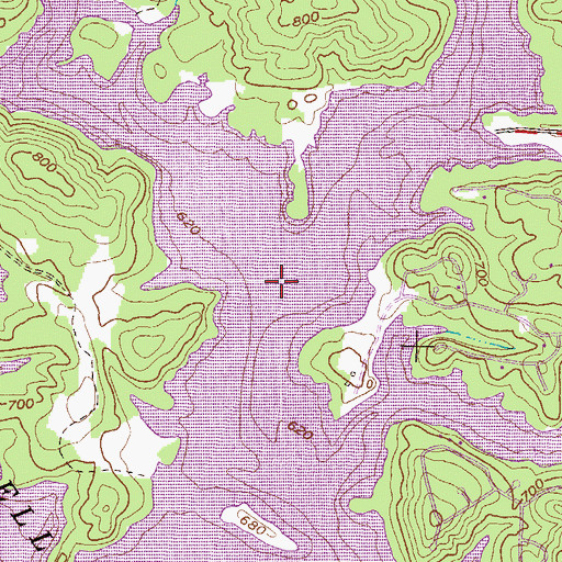 Topographic Map of Little Choestoea Creek, SC