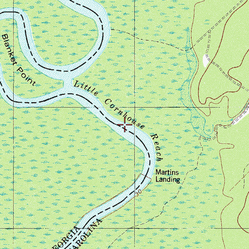 Topographic Map of Little Cornhouse Reach, SC