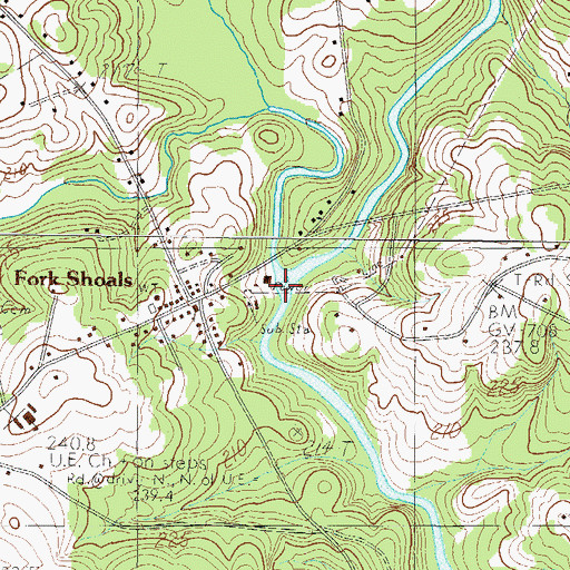 Topographic Map of Little Creek, SC