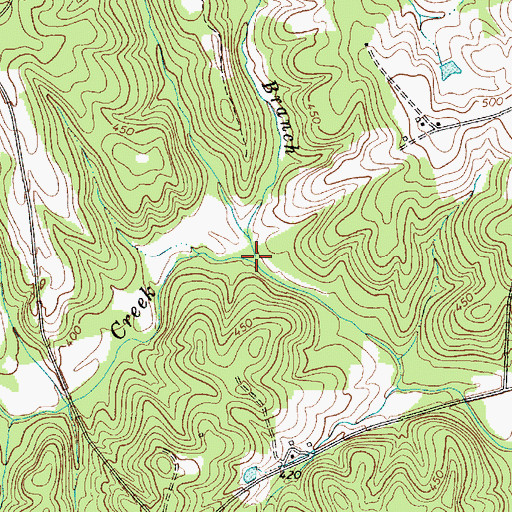 Topographic Map of Little Double Branch, SC