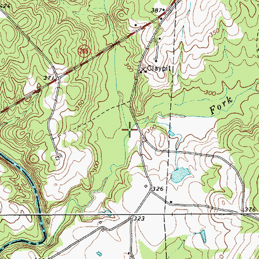 Topographic Map of Little Fork Creek, SC