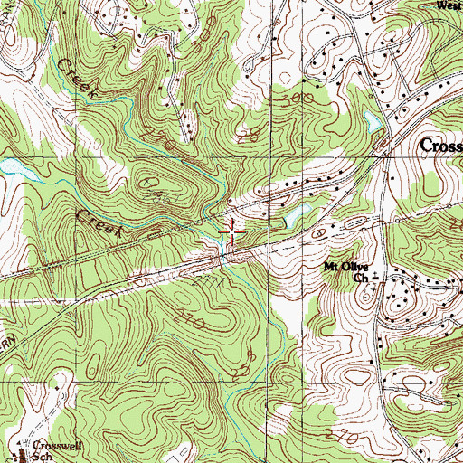Topographic Map of Little Georges Creek, SC