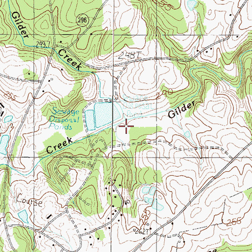 Topographic Map of Little Gilder Creek, SC