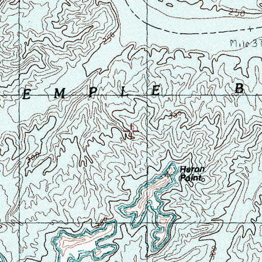 Topographic Map of Temple Basin, AZ