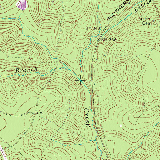 Topographic Map of Little Horse Creek, SC