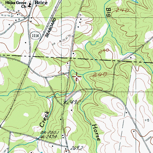 Topographic Map of Little Horse Creek, SC