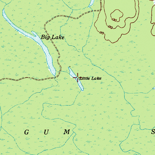 Topographic Map of Little Lake, SC