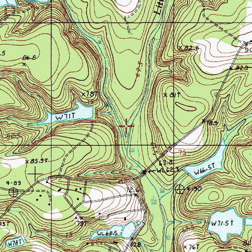 Topographic Map of Little Limestone Creek, SC