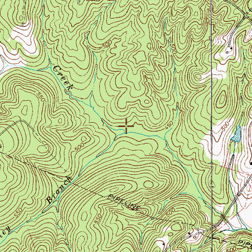 Topographic Map of Little Lynches Creek, SC