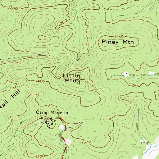 Topographic Map of Little Mountain, SC