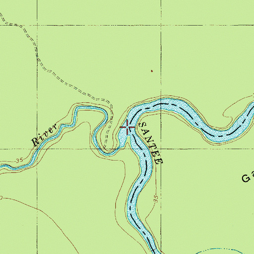 Topographic Map of Little River, SC