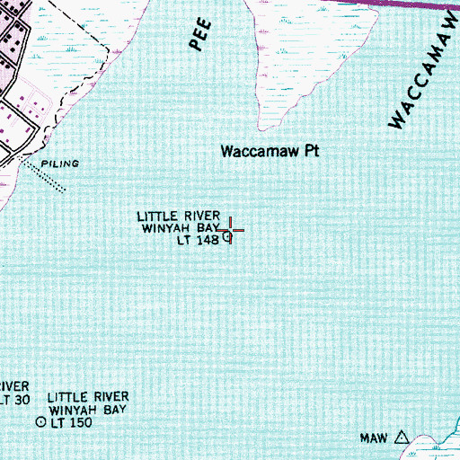 Topographic Map of Little River Winyah Bay Light One Hundred Forty-eighT, SC