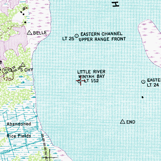 Topographic Map of Little River Winyah Bay Light One Hundred Fifty-two, SC