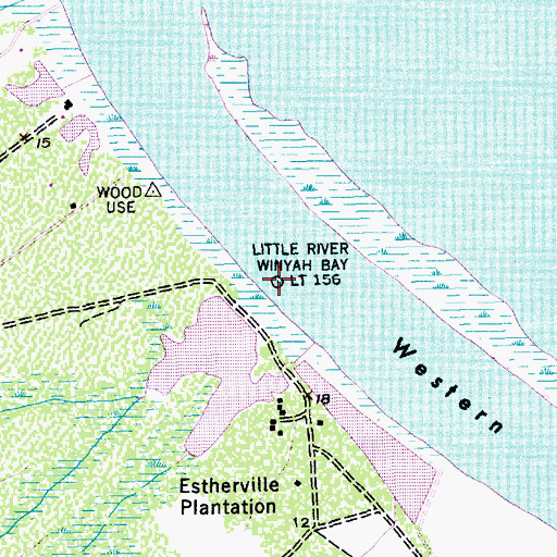 Topographic Map of Little River Winyah Bay Light One Hundred Fifty-six, SC