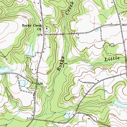 Topographic Map of Little Rocky Creek, SC