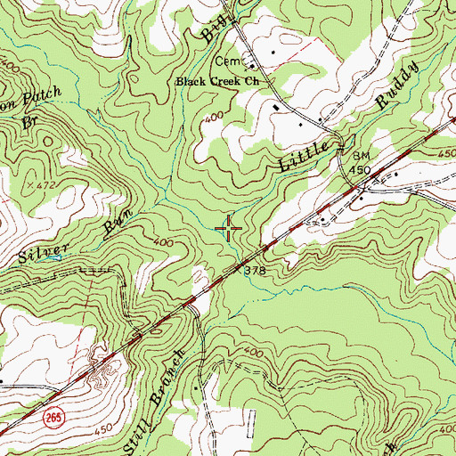 Topographic Map of Little Ruddy Branch, SC