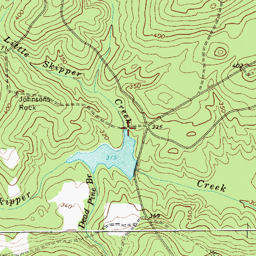 Topographic Map of Little Skipper Creek, SC