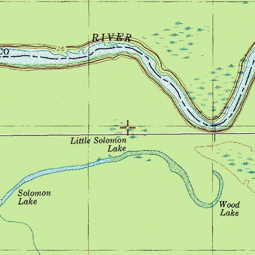 Topographic Map of Little Solomon Lake, SC