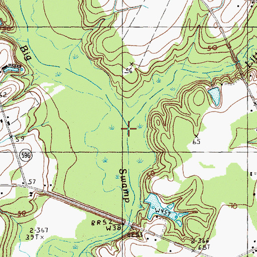 Topographic Map of Little Swamp, SC