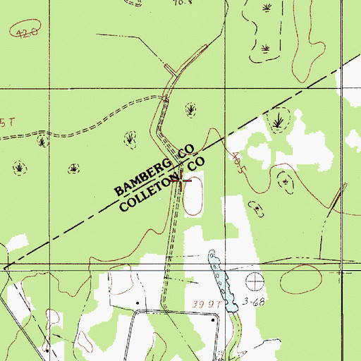 Topographic Map of Little Swamp, SC