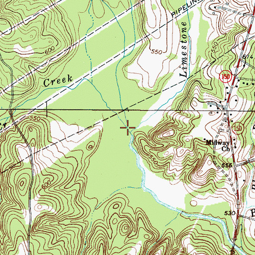 Topographic Map of Little Thicketty Creek, SC
