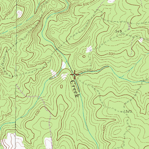 Topographic Map of Little Turkey Creek, SC