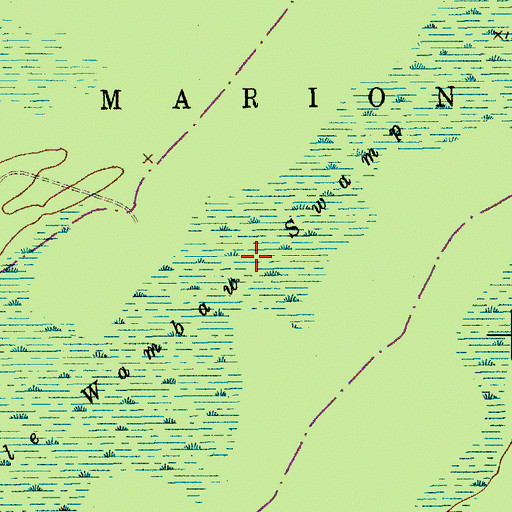 Topographic Map of Little Wambaw Swamp, SC