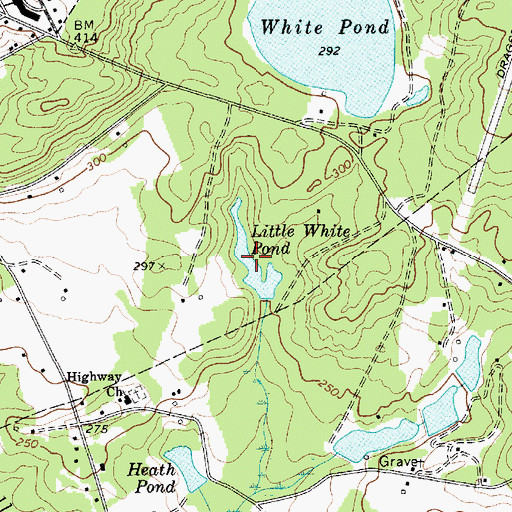 Topographic Map of Little White Pond, SC