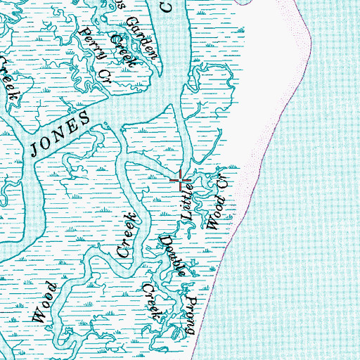 Topographic Map of Little Wood Creek, SC