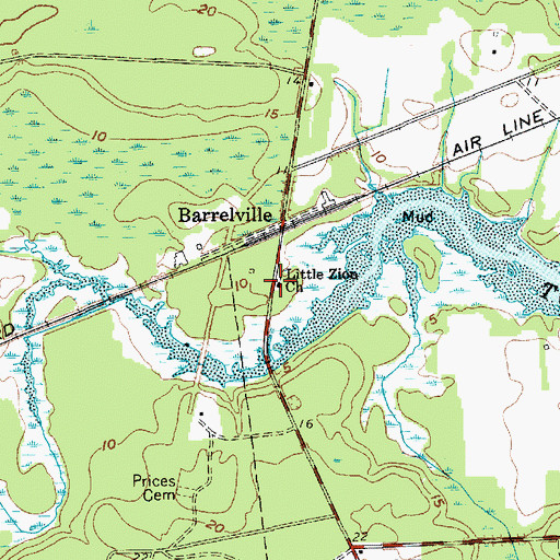 Topographic Map of Little Zion Church, SC