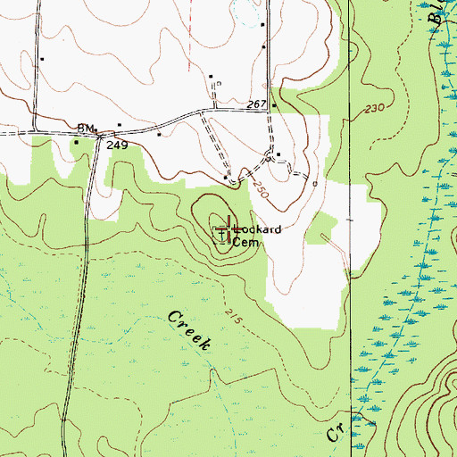 Topographic Map of Lockard Cemetery, SC