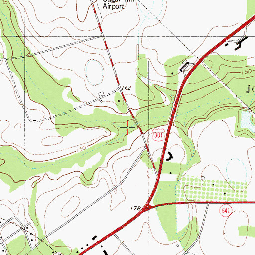 Topographic Map of Log Branch, SC