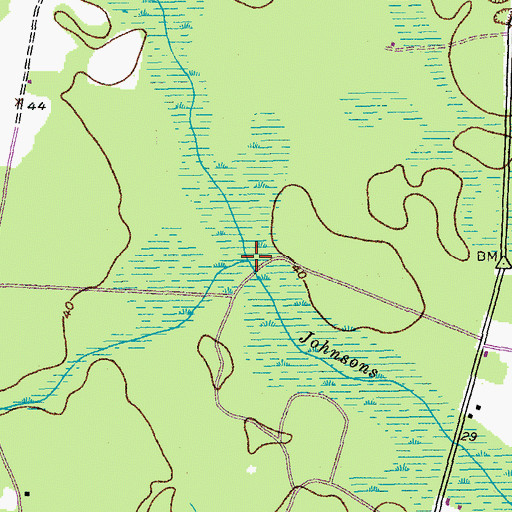 Topographic Map of Log Branch, SC