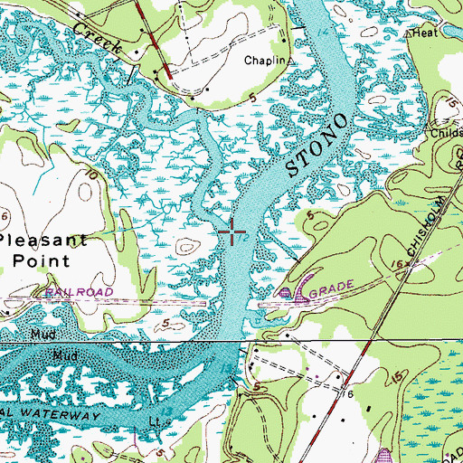 Topographic Map of Log Bridge Creek, SC