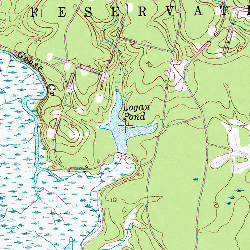 Topographic Map of Logan Pond, SC