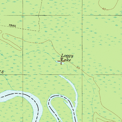 Topographic Map of Loggy Lake, SC