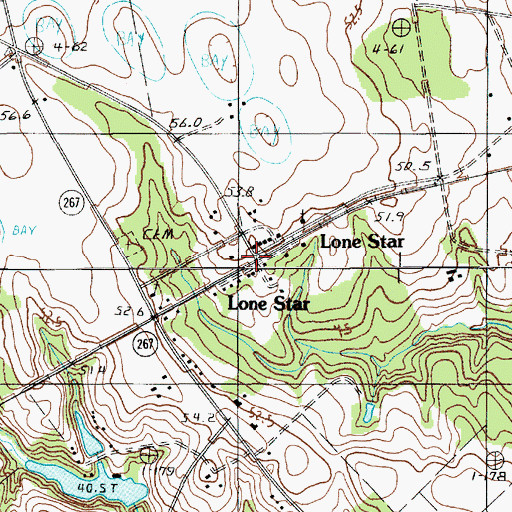 Topographic Map of Lone Star, SC