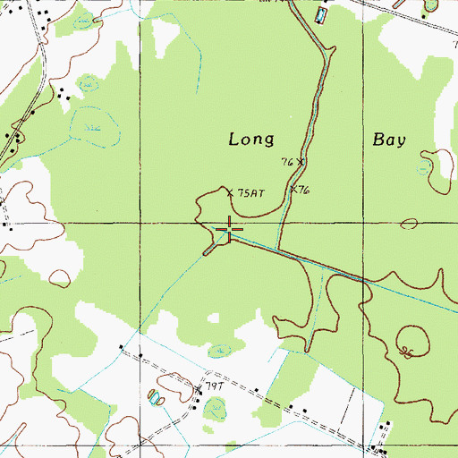 Topographic Map of Long Bay, SC