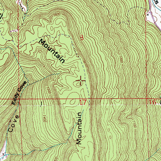 Topographic Map of Maxwell Mountain, AL