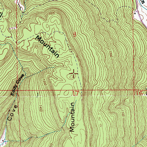 Topographic Map of Maxwell Mountain, AL