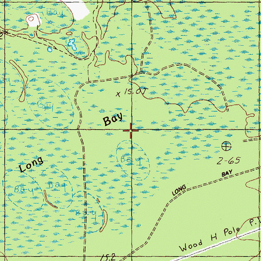 Topographic Map of Long Bay, SC