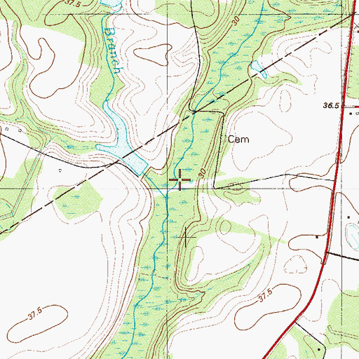 Topographic Map of Long Branch, SC