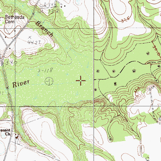 Topographic Map of Long Branch, SC