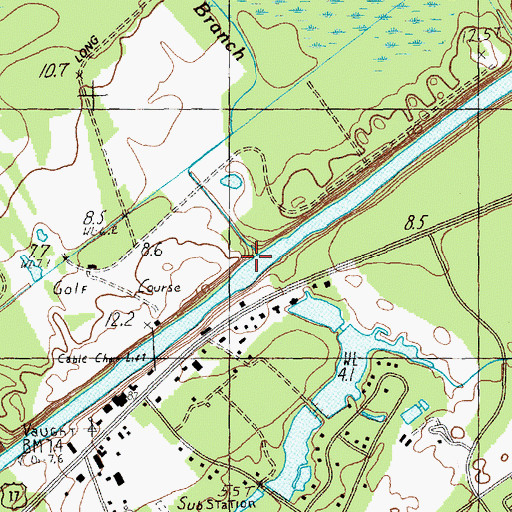 Topographic Map of Long Branch, SC