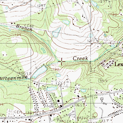 Topographic Map of Long Branch, SC