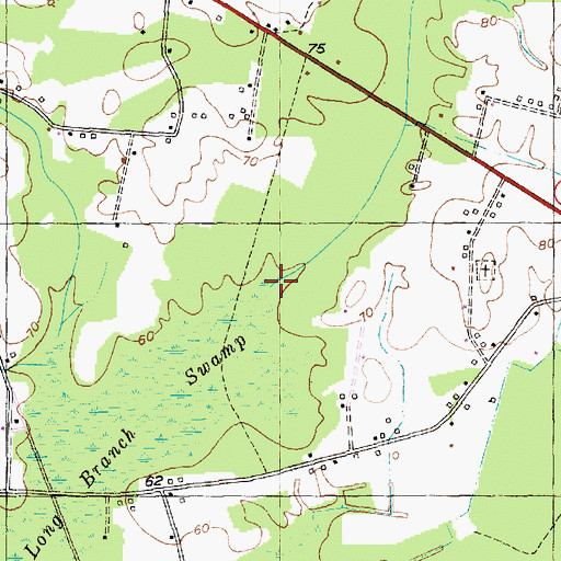 Topographic Map of Long Branch, SC