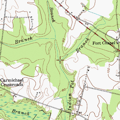 Topographic Map of Long Branch, SC