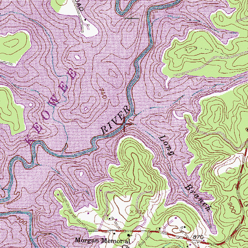 Topographic Map of Long Branch, SC