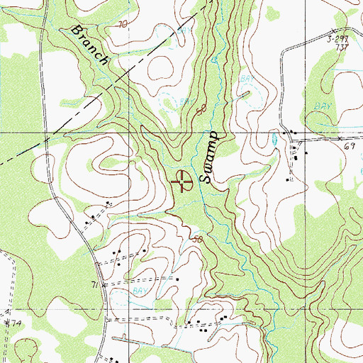Topographic Map of Long Branch, SC