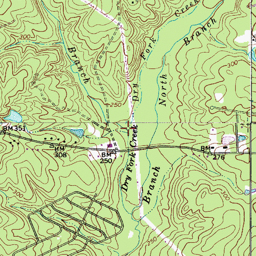 Topographic Map of Long Branch, SC